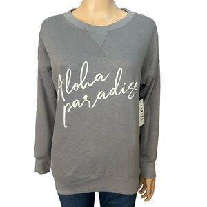 Jaxsea Aloha Paradise Sweatshirt Pullover Crewneck Vacation